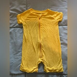 Little Sleepies Yellow Shortie play romper